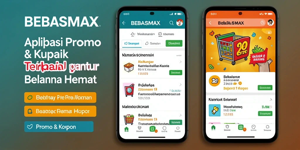 Tampilan antarmuka BEBASMAX yang ramah pengguna untuk promo dan kupon.