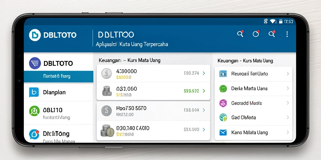 Tampilan antarmuka DBLTOTO yang intuitif untuk Kurs Mata Uang.