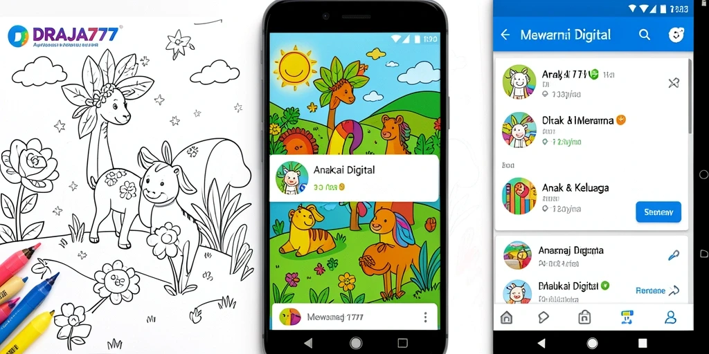 Antarmuka intuitif aplikasi DRAJA777 untuk mewarnai digital.