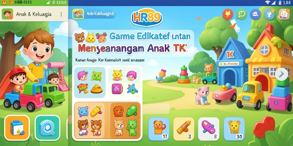 Tampilan antarmuka interaktif dan ceria dari HR89.