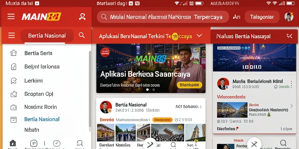 Antarmuka aplikasi MAIN88 yang informatif dan mudah digunakan.
