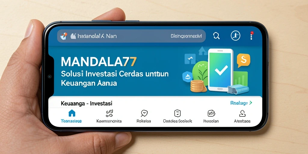 Tampilan antarmuka MANDALA77 yang modern dan intuitif untuk investasi.