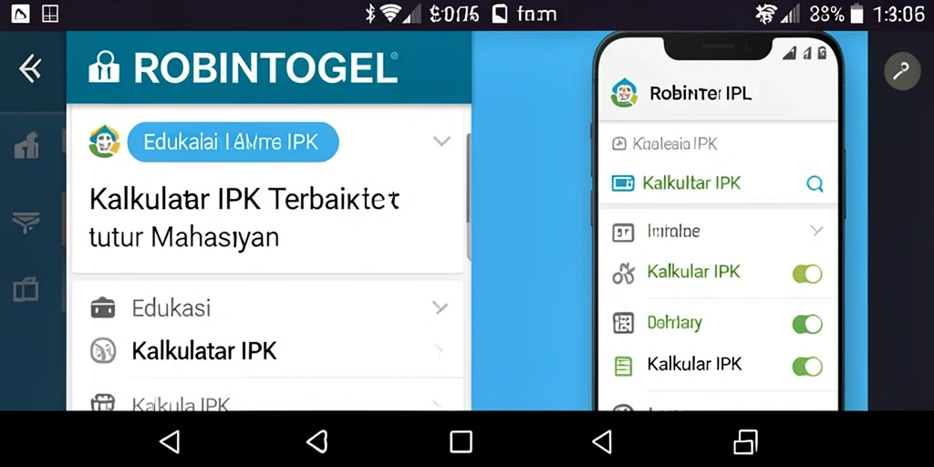 Antarmuka ROBINTOGEL yang user-friendly untuk Kalkulator IPK.