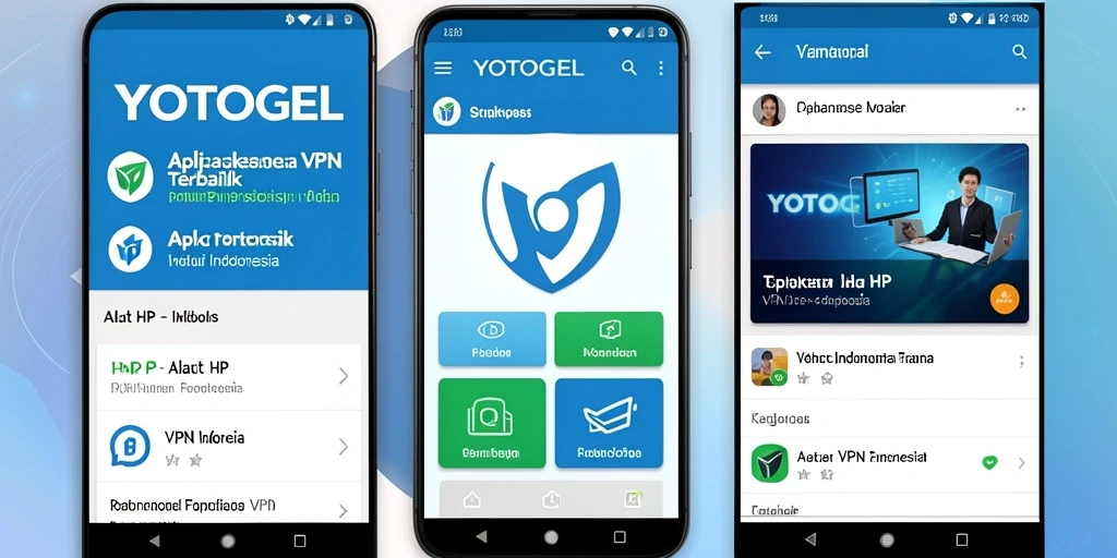 Antarmuka YOTOGEL yang ramah pengguna dengan fungsi VPN yang efektif.